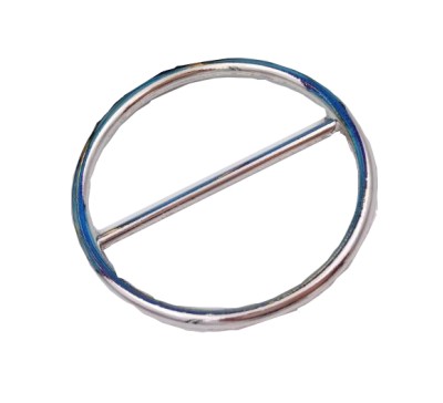 ZJ    金屬圓形實心三檔扣  腰帶扣  日字扣 正面照